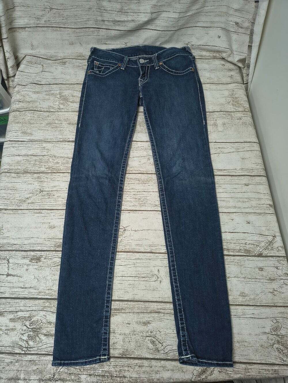 True Religion Y2K Thick Stitch Skinny Jeans Made In USA Size 31
